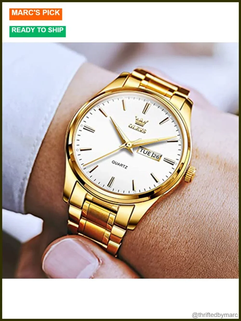 Analog Quartz Business Dress Watch Day Date Stainless Steel Luminous Waterproof